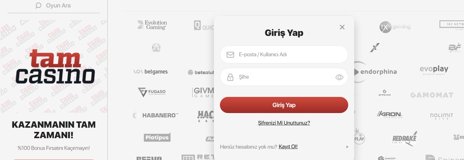 Tamcasino Giriş Sayfası